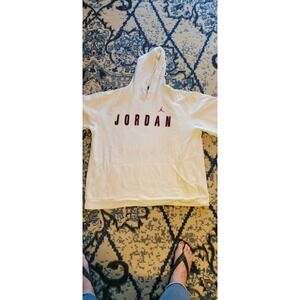 Nike Air Jordan Mens Jumpman Classic Alphabet Printed Hoodie Short Sleeve XXL